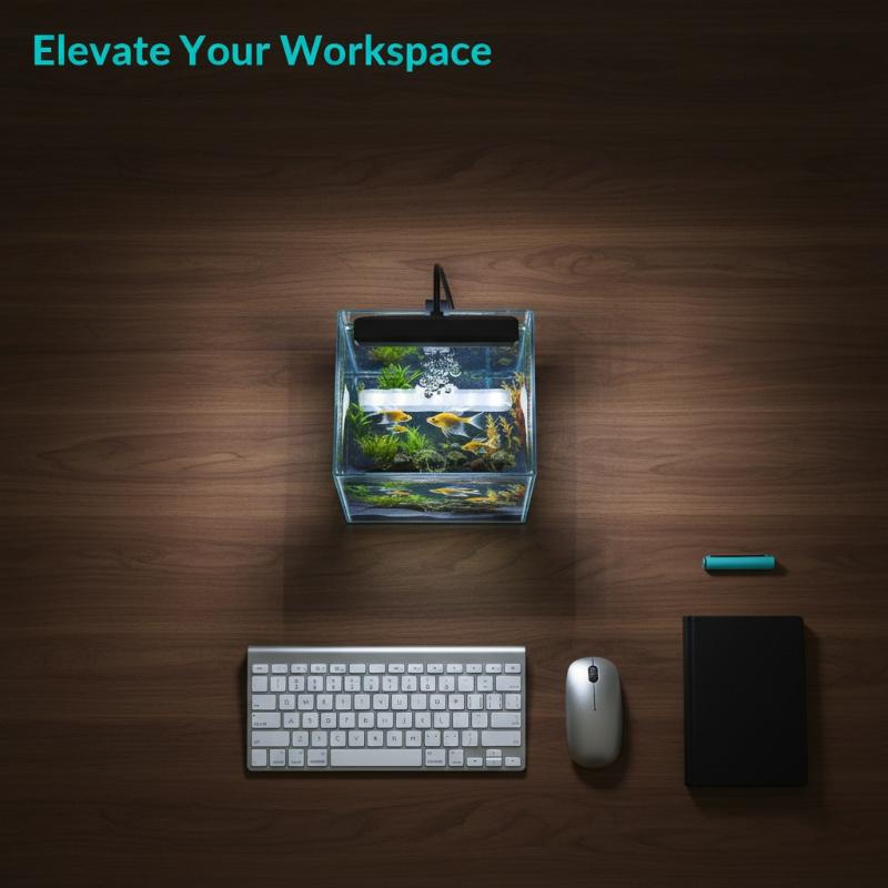 Aquarium Light - USB-Aquarium-Clipleuchte mit Flexiblem Hals, Vollspektrum-LED-Lampe für