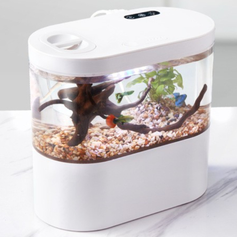 Betta Fish Tank - Kreatives Mini-Desktop-Aquarium mit Biochemischem Filtrationssystem und