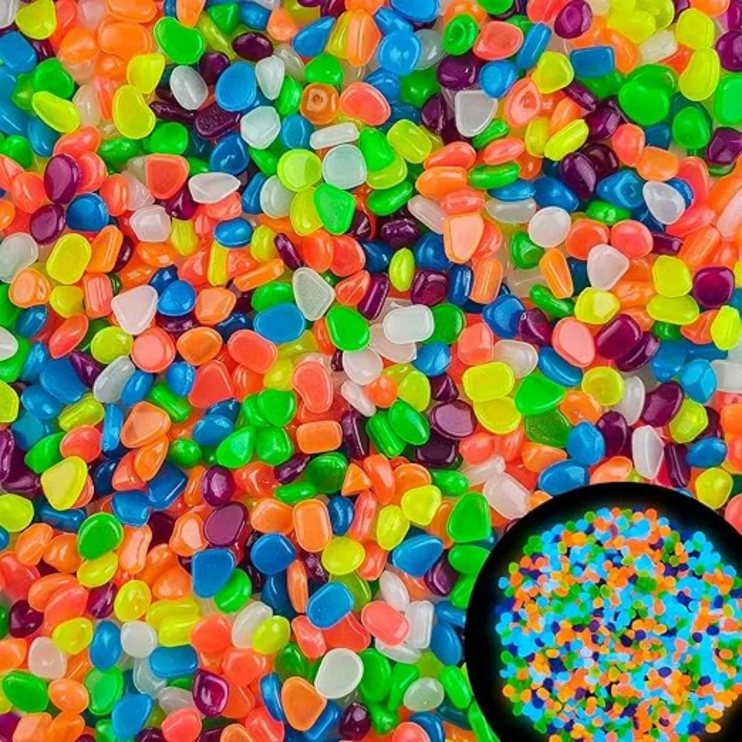 Fish Tank Gravel - 500 Stück im Dunkeln leuchtende Kieselsteine