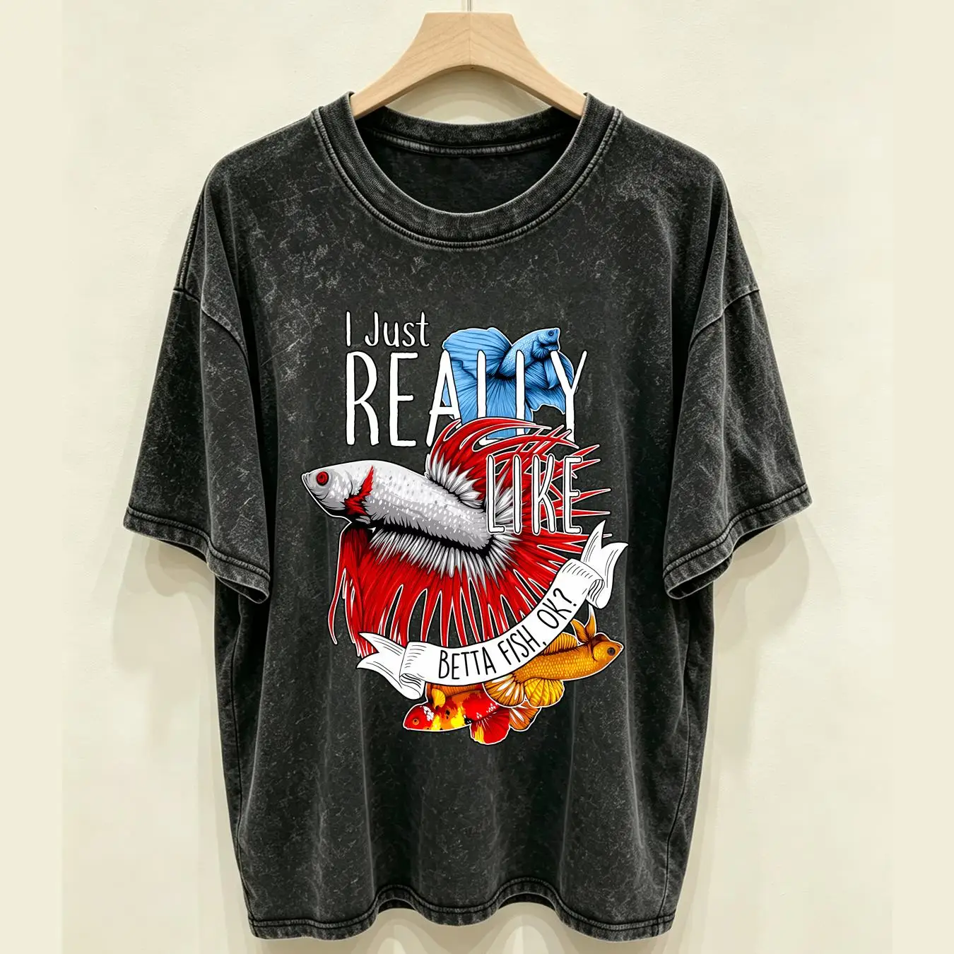 Gewaschenes T-Shirt, Betta-Fis – Aquarium Fish Keeping Bewertung und Preis